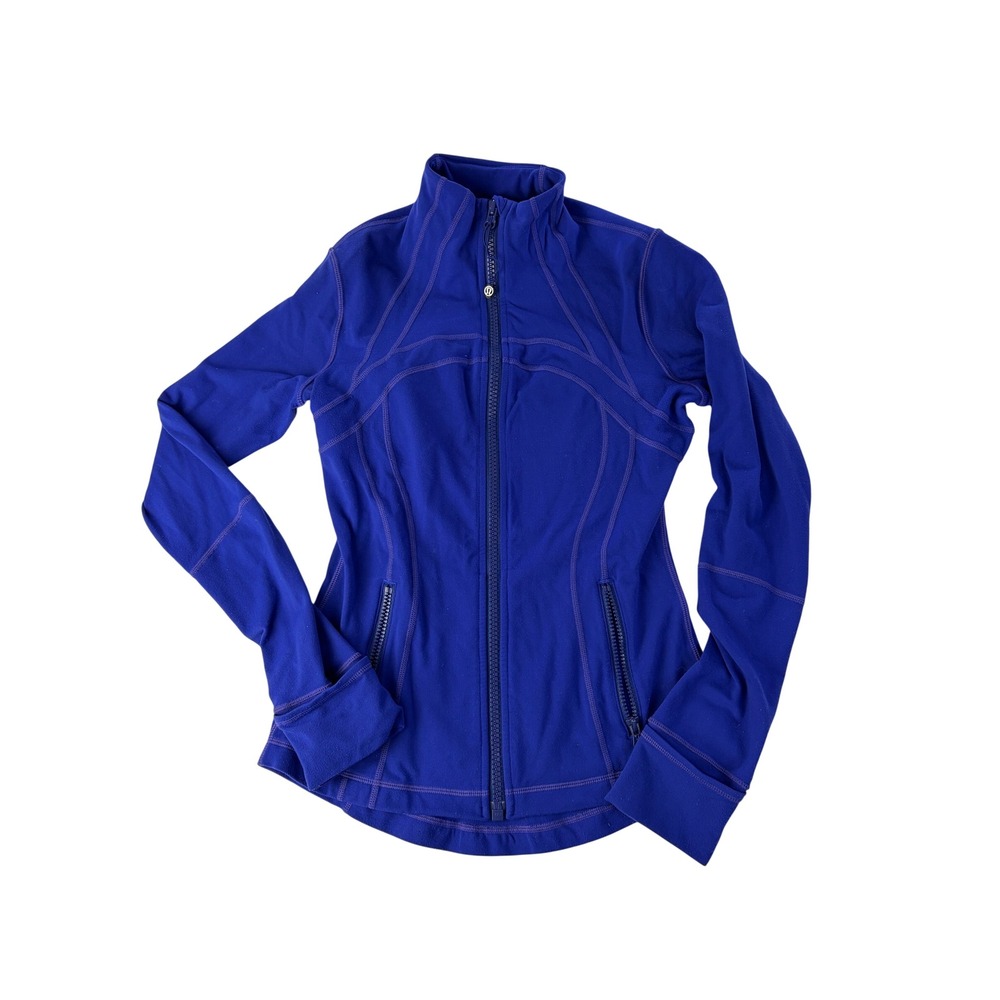 Lululemon Define Jacket Womens 6 Full Zip Thumbholes Pigment Blue